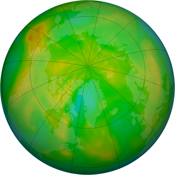 Arctic ozone map for 15 June 2014